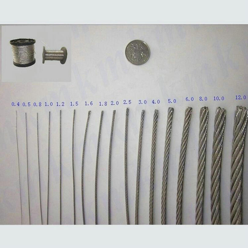 HQ HW02 SS316 Mềm Cấp Dây Cáp  - đánh giá và giá Stainless Wire Ss316